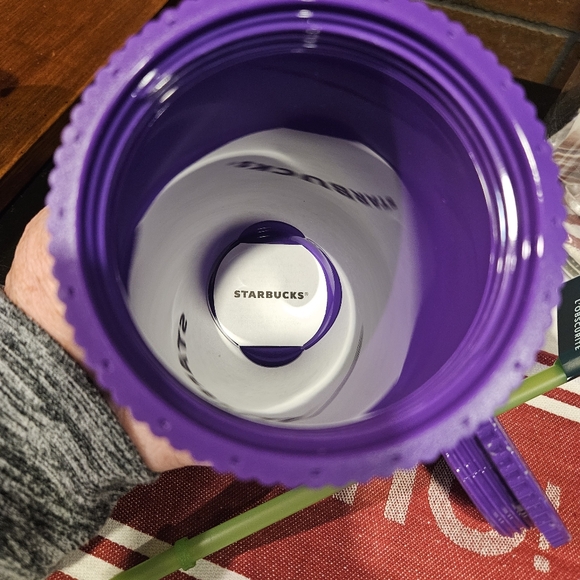Starbucks NWT Limited Edition Glow In The Dark Purple Splatter tumbler - Picture 4 of 5